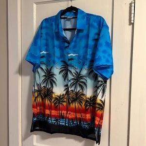 NWOT Laleela Hawaiian Shirt Rasta Large